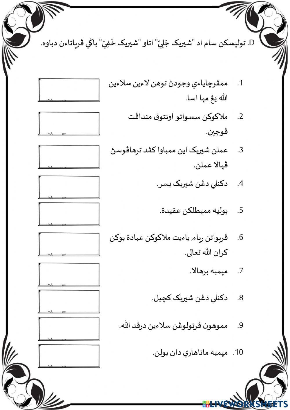 Aqidah : Syirik Merosakkan Aqidah
