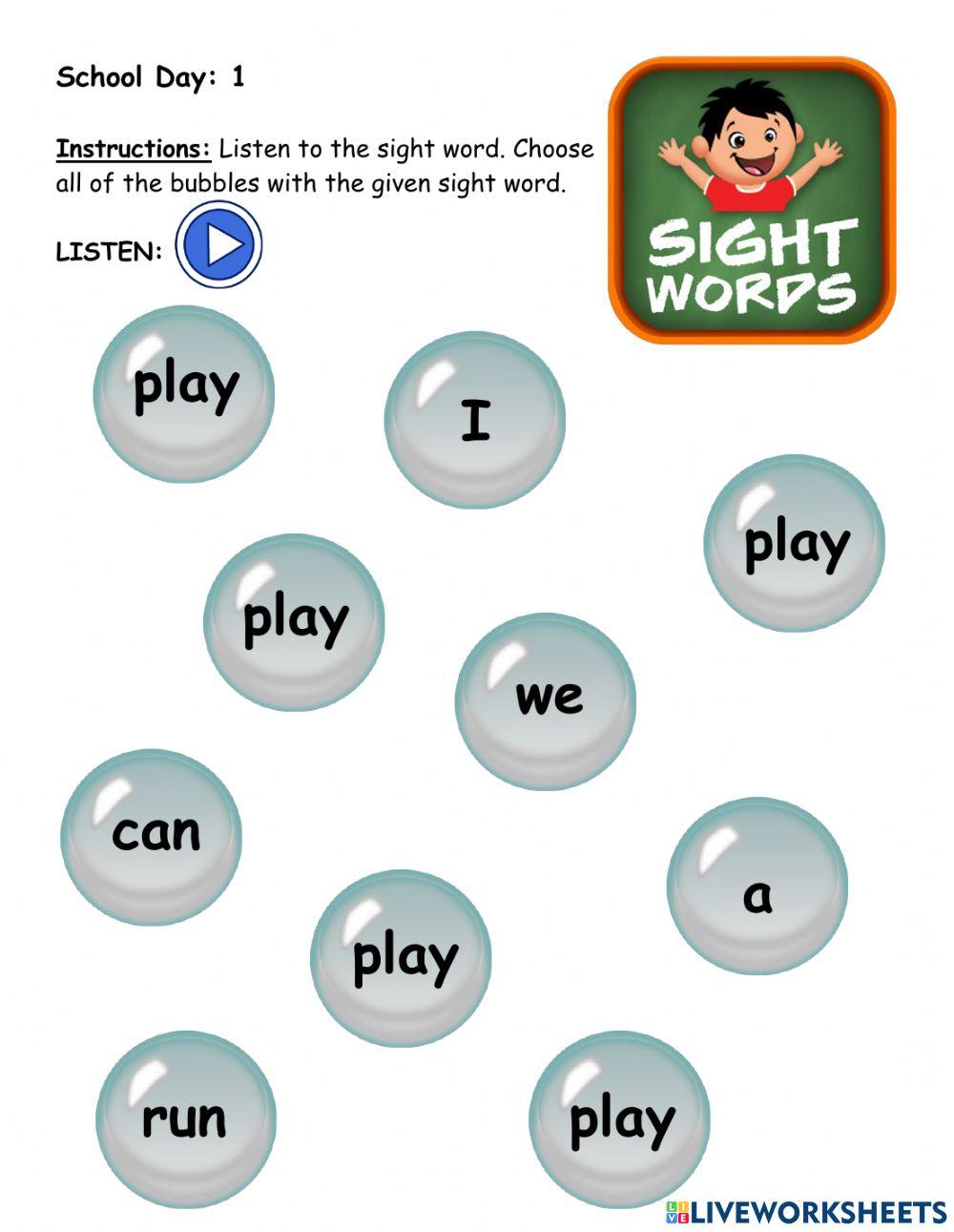 Sight Word: play