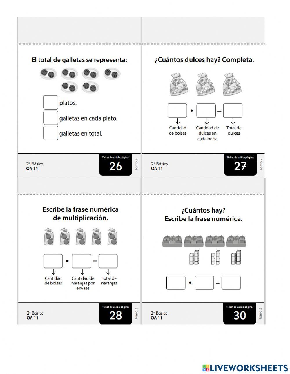 Ticket multiplicación