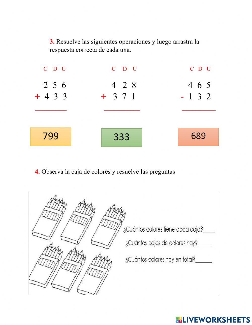 Evaluación Matemática Grado primero