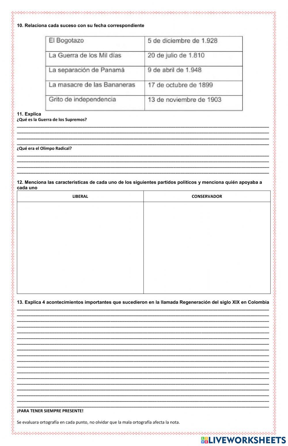 Evaluación 5 sociales segunda parte