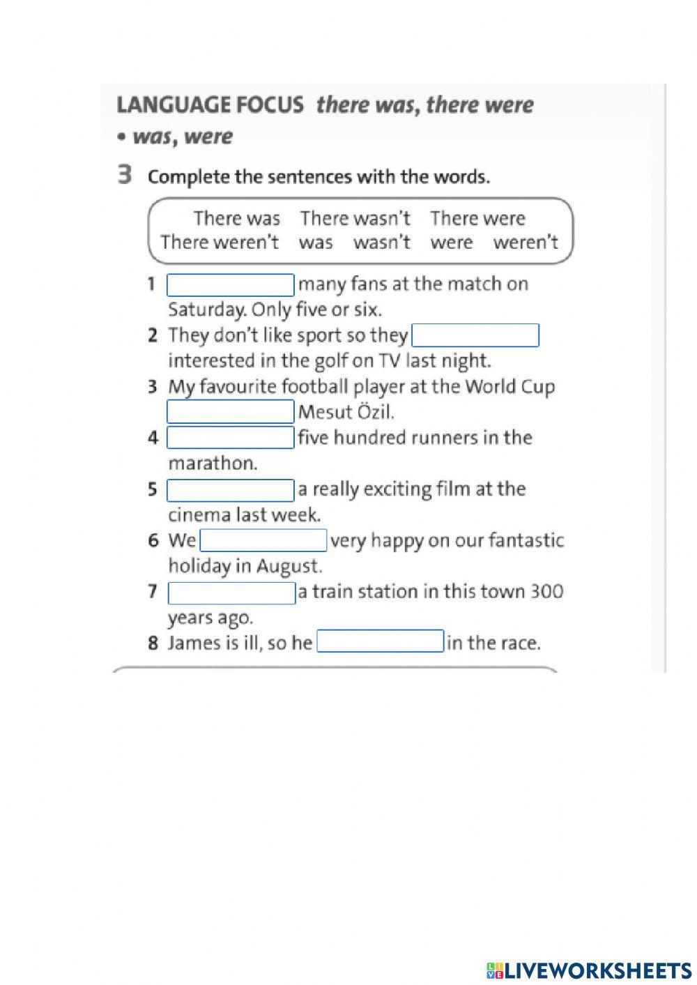 There was - there were