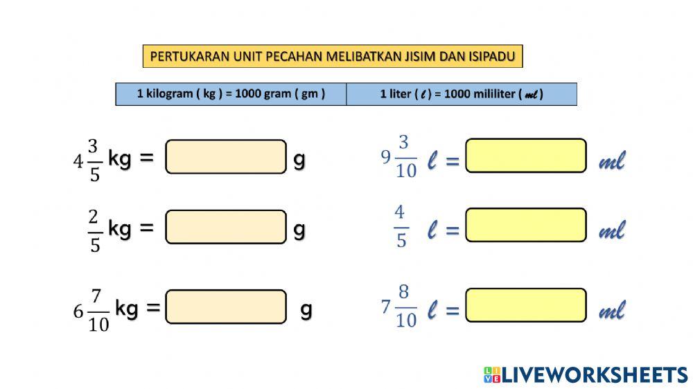 Tukar unit jisim isipadu