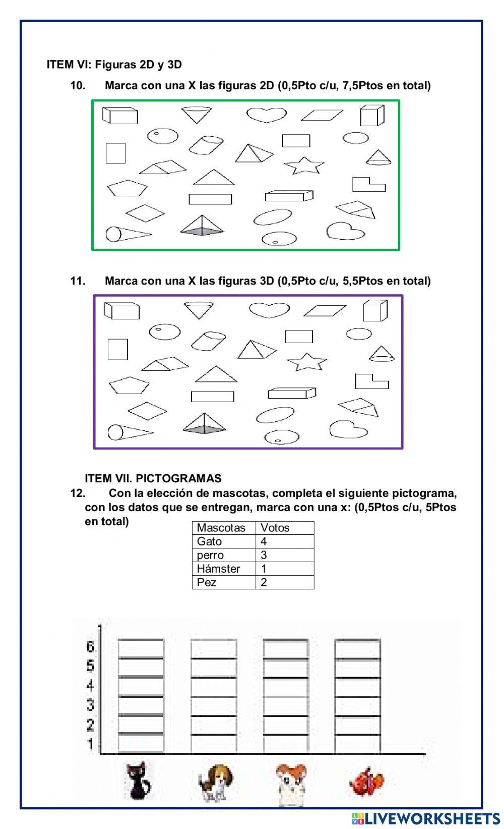 Prueba de números hasta el 20
