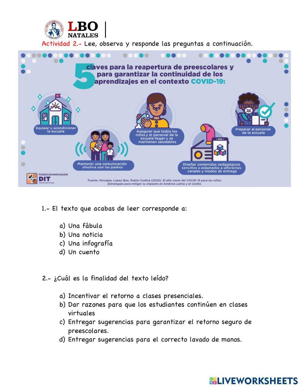 Actividad individual: Comprendiendo infografías