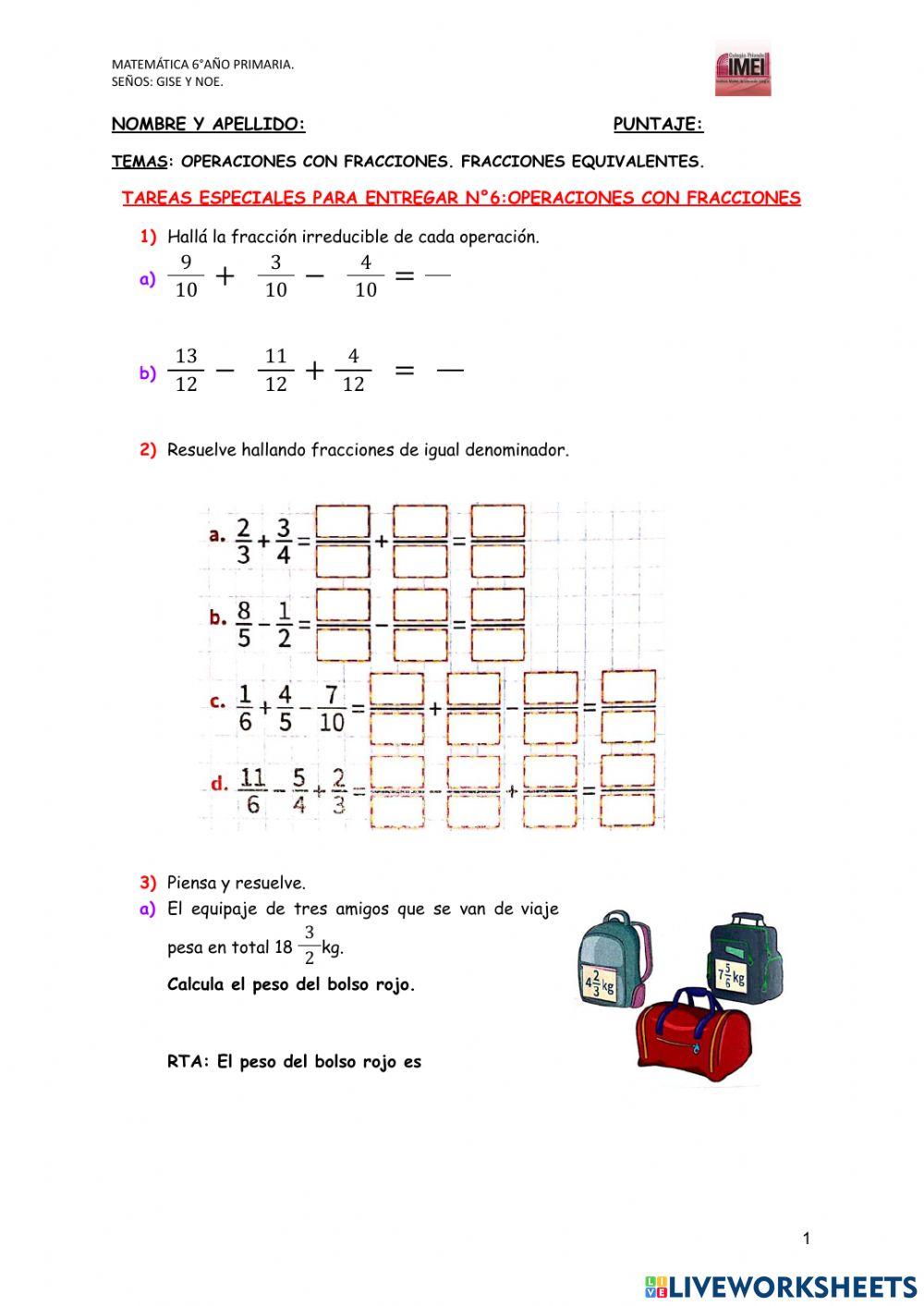 Tareas especiales N°6