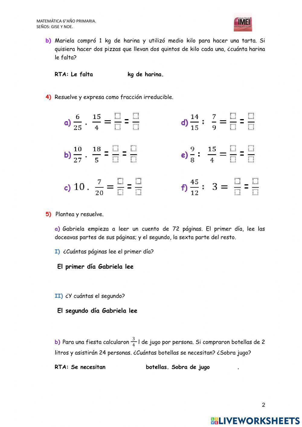 Tareas especiales N°6