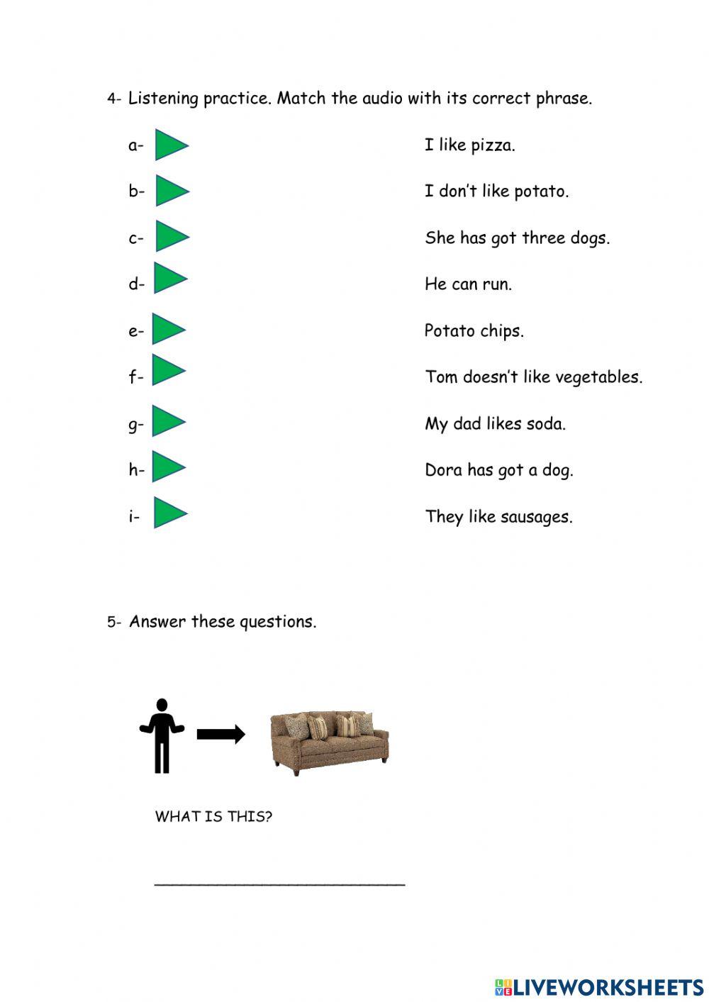 English exam: there is-are food