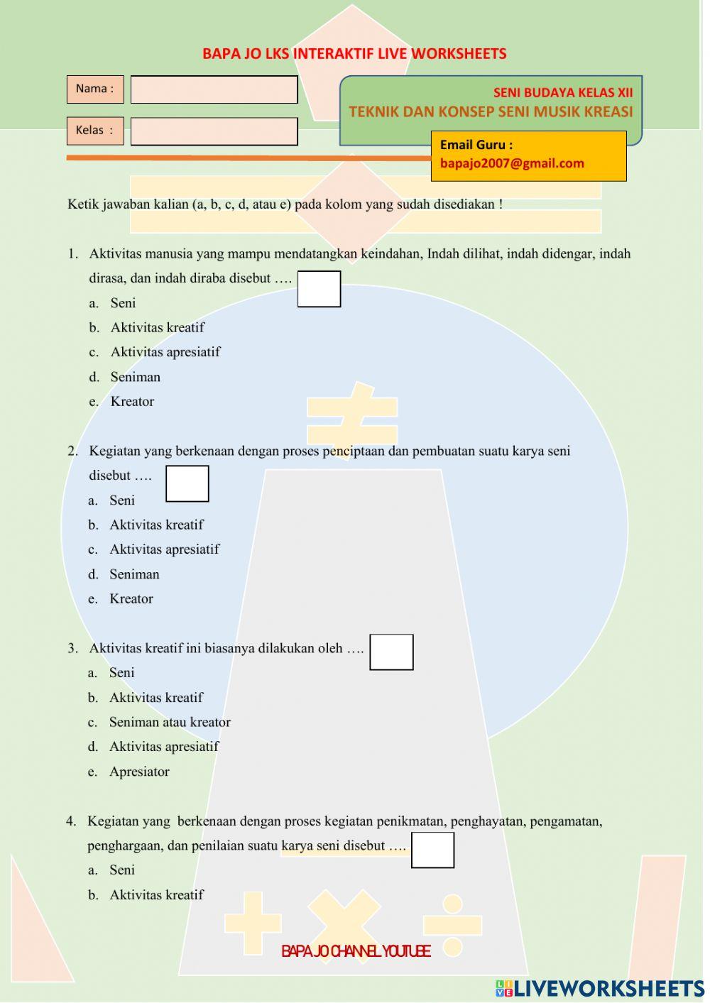 Teknik dan Konsep Seni Musik Kreasi