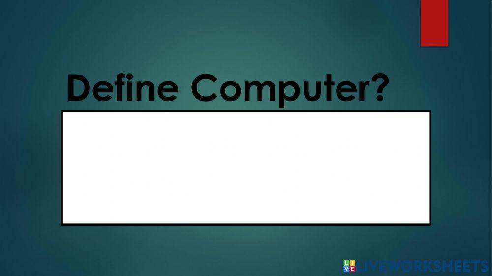 Define Computer?