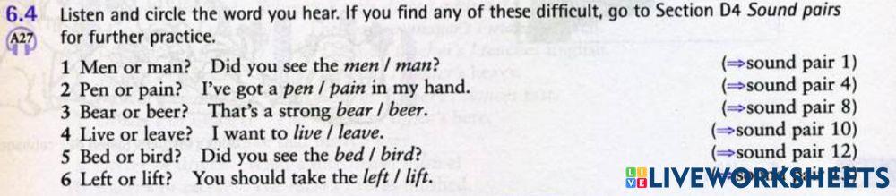 Pronunciation in Use Inter - 6.4 task