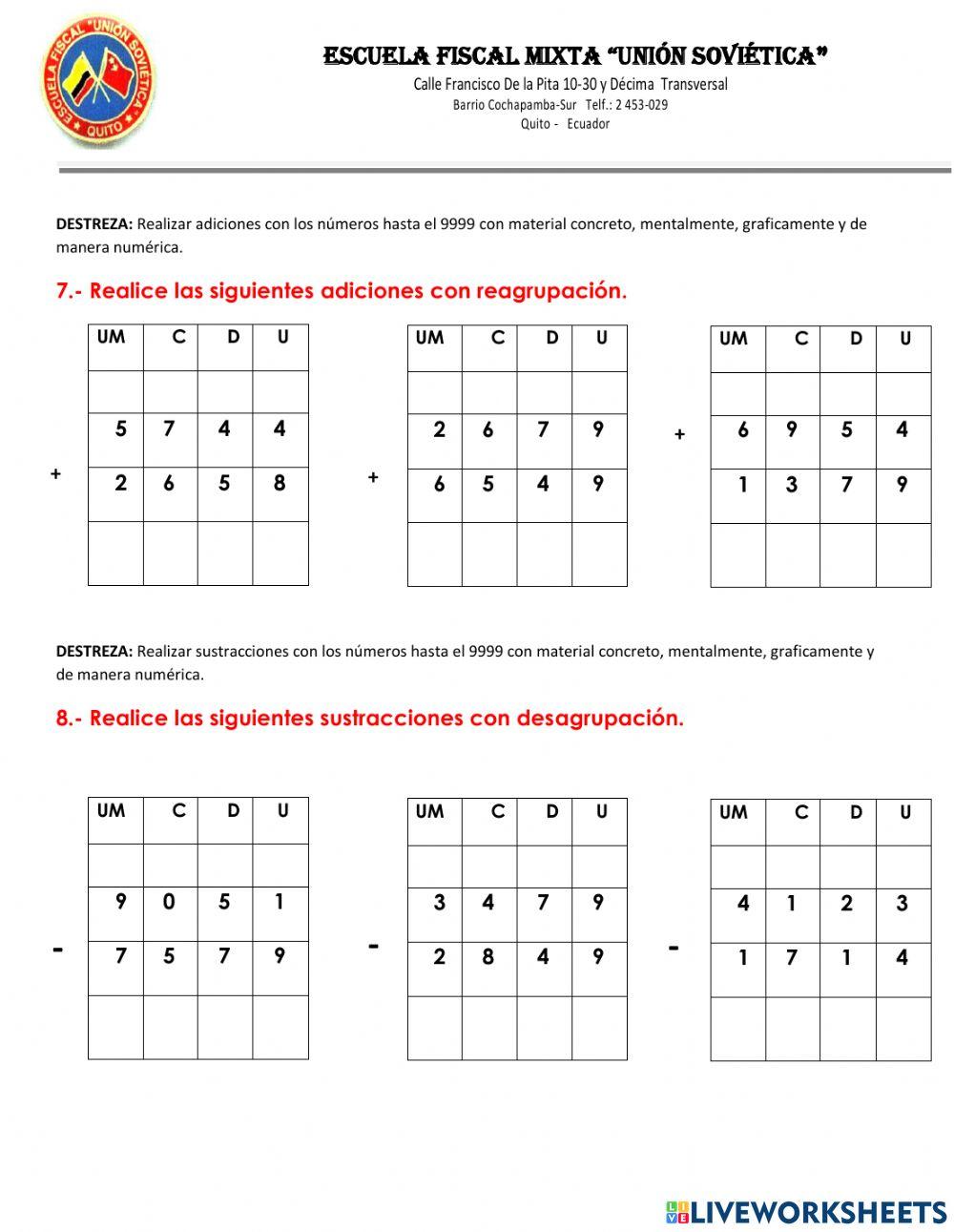 Evaluacion diagnostica matematica