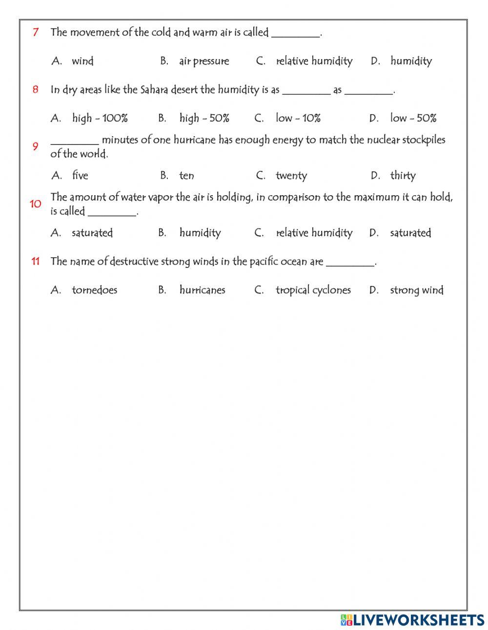 Worksheet