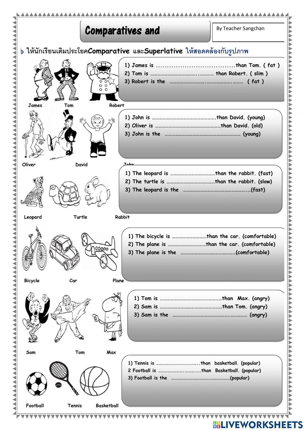 Comparative and superlative