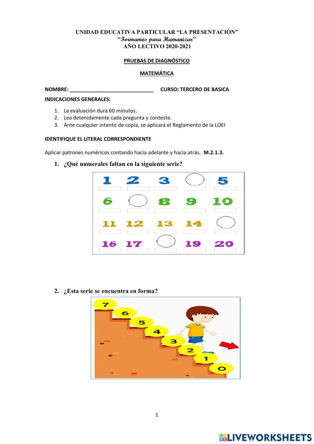 Matemática diagnostica