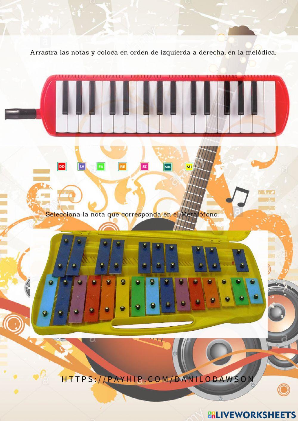 Notas en los instrumentos