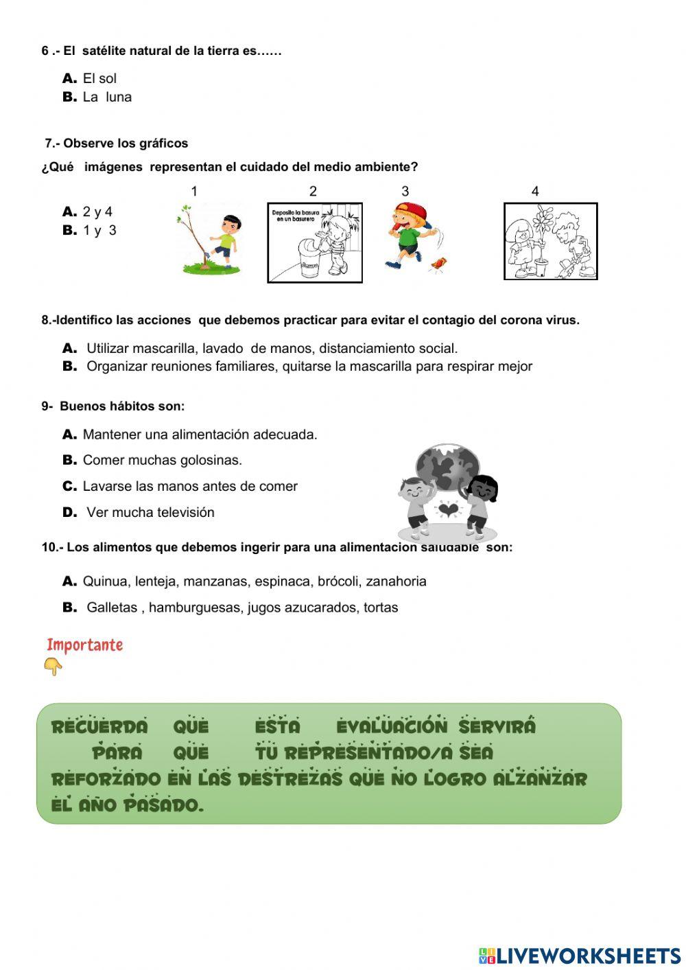 Diagnostico ciencias naturales 4