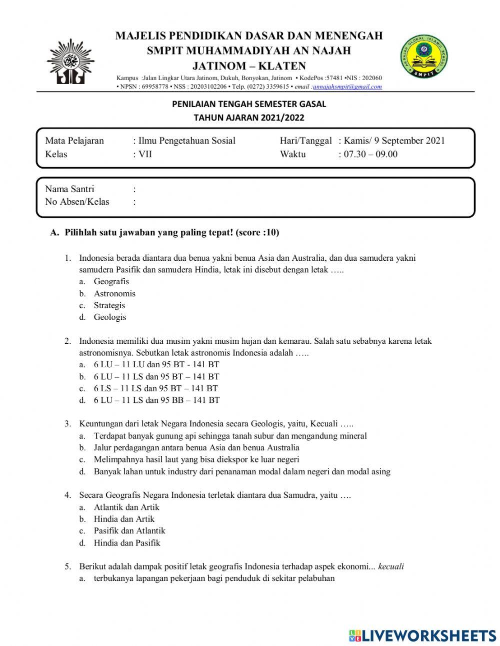 Ujian tengah semester