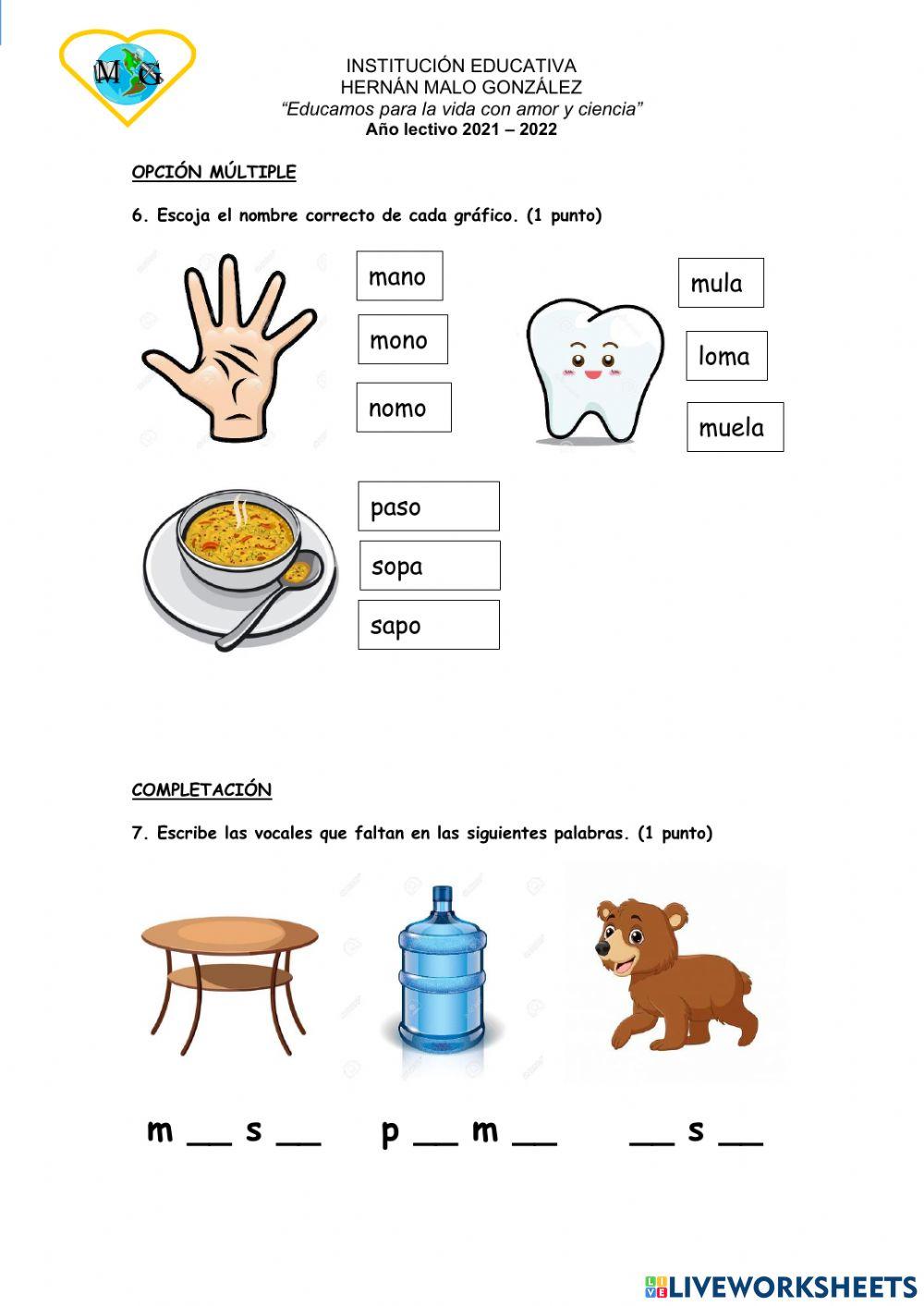 Evaluación Diagnóstica de Lengua