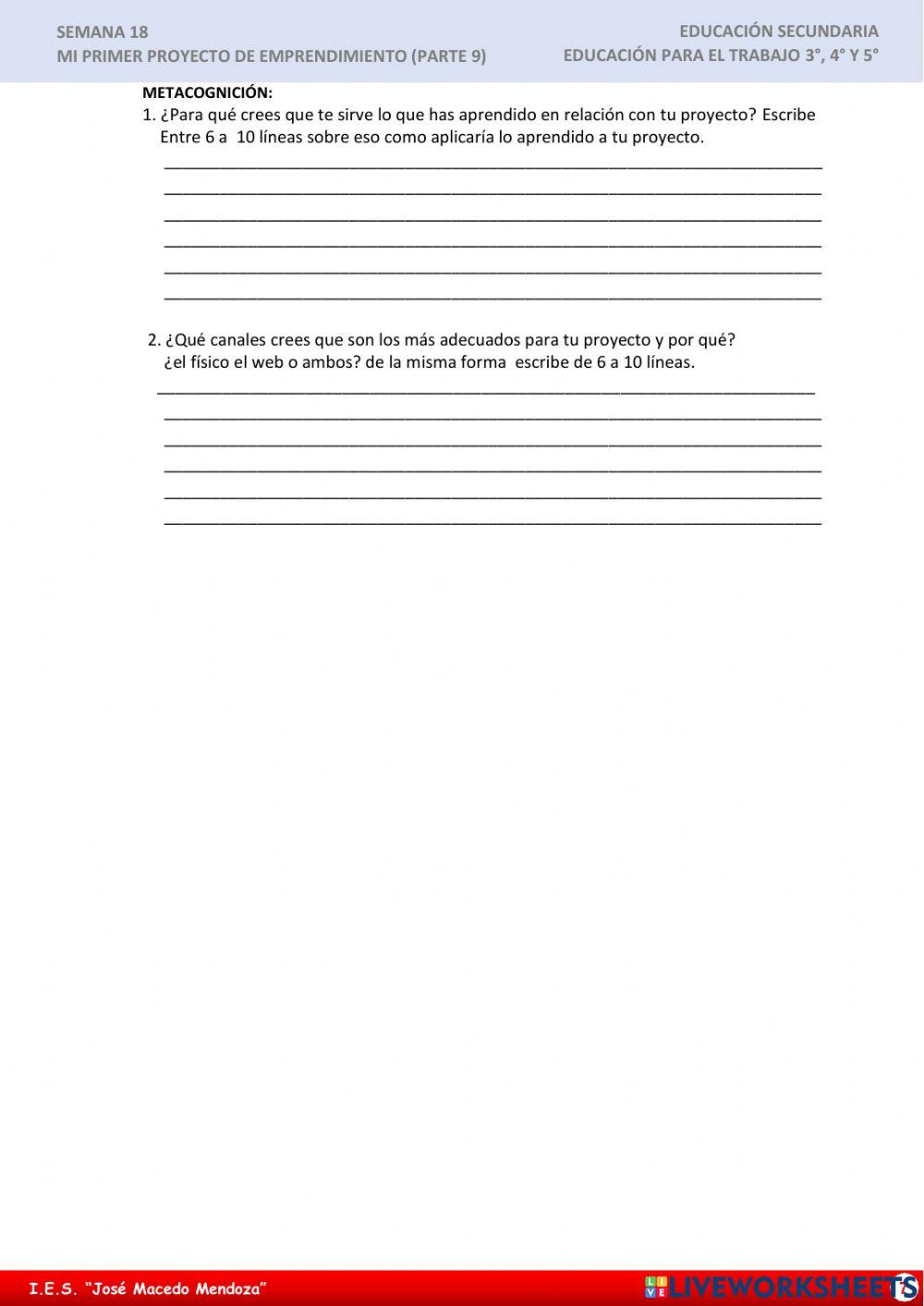 Mi primer proyecto de emprendimiento IX