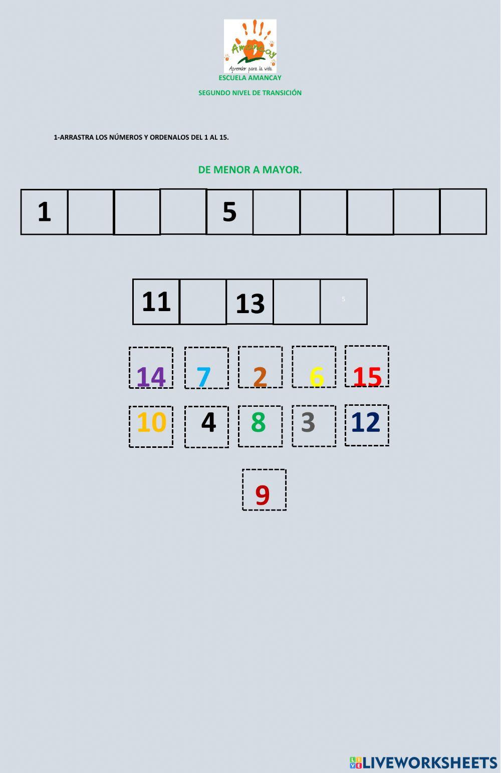 Secuencia Numérica 1-15