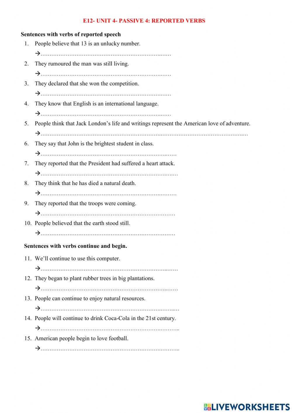 E12-test 4- passive with reported verbs