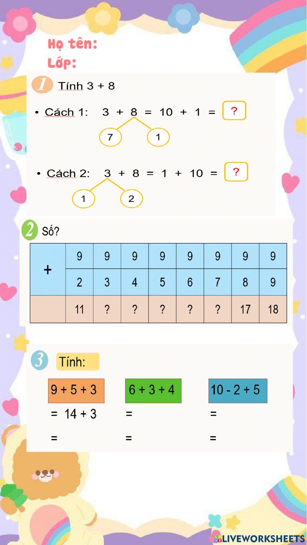 Toán Luyện tập trang 28 - 29