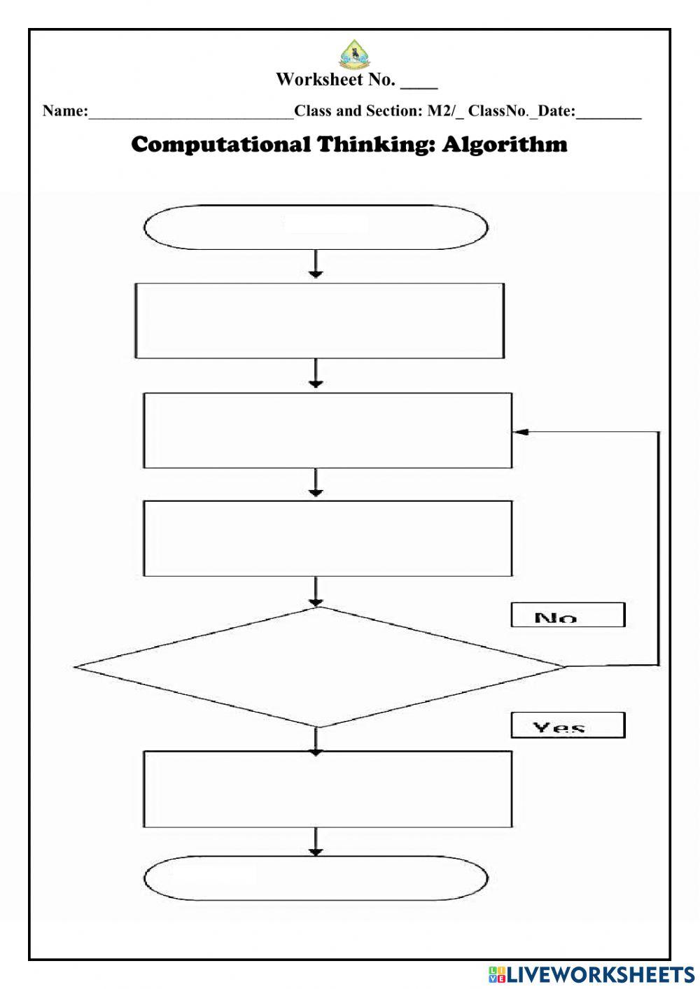 1362296 | Algorithm | mstrj08 | LiveWorksheets