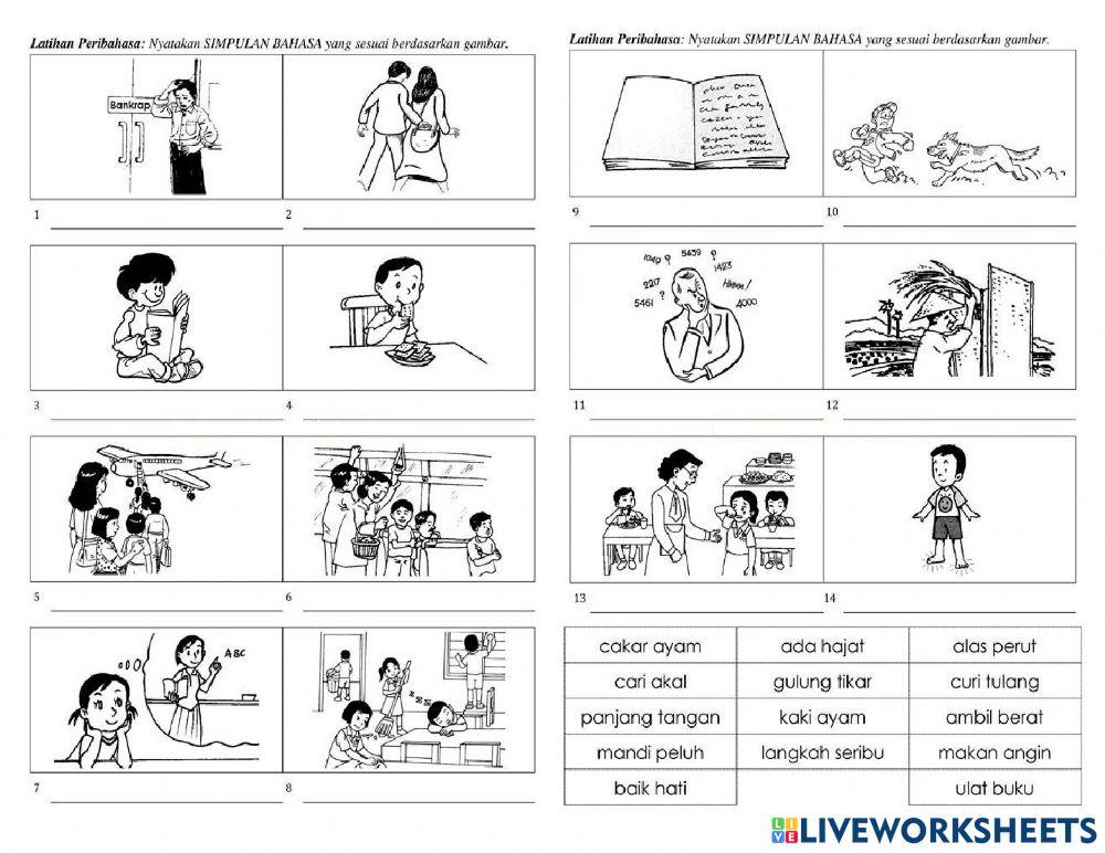 Latihan Simpulan Bahasa