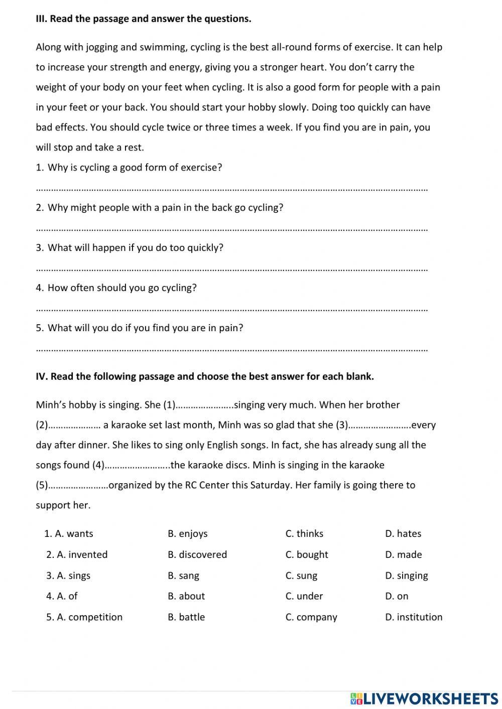 Grade 7- Unit 1 (lesson 2) cơ bản