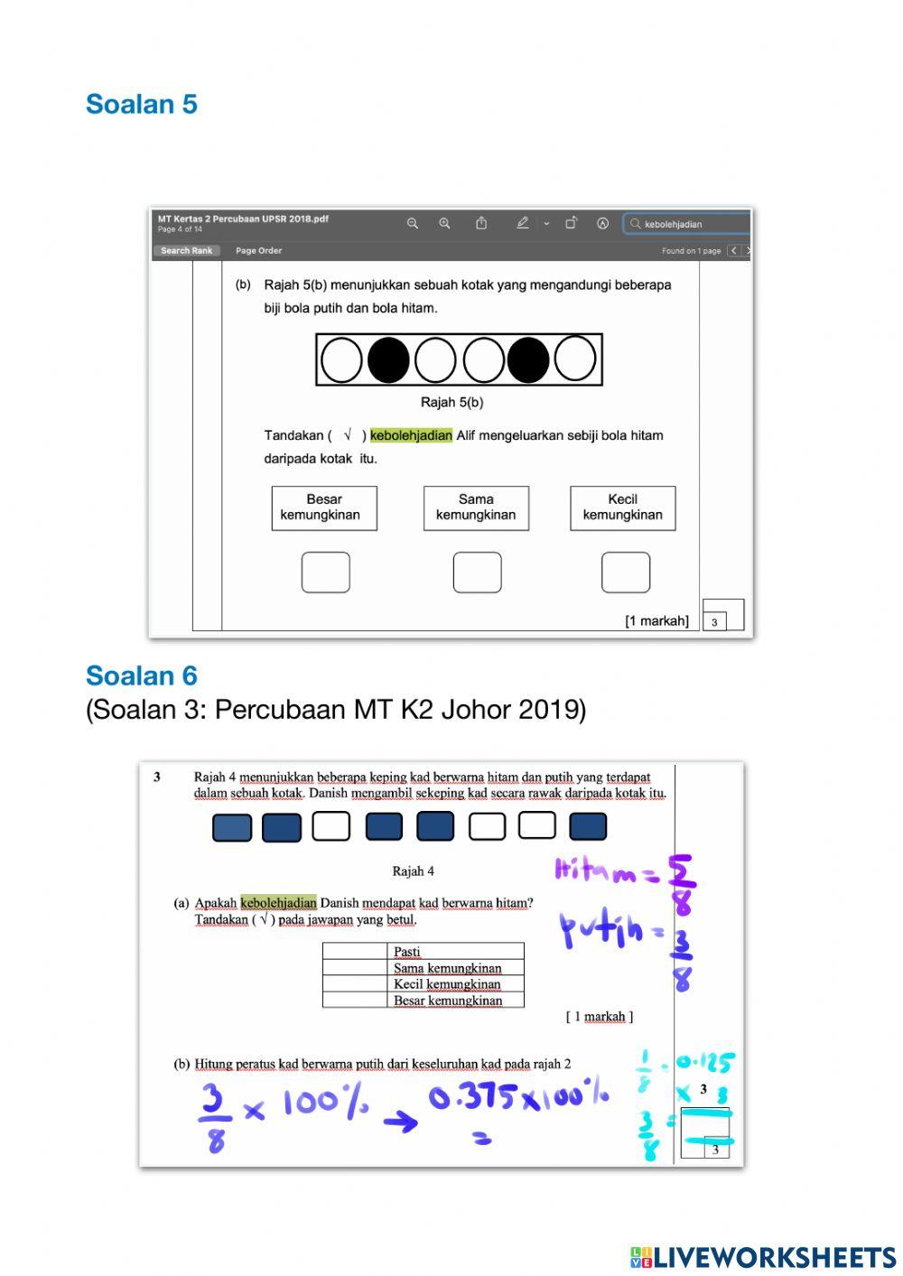 Kebolehjadian Tahun 6