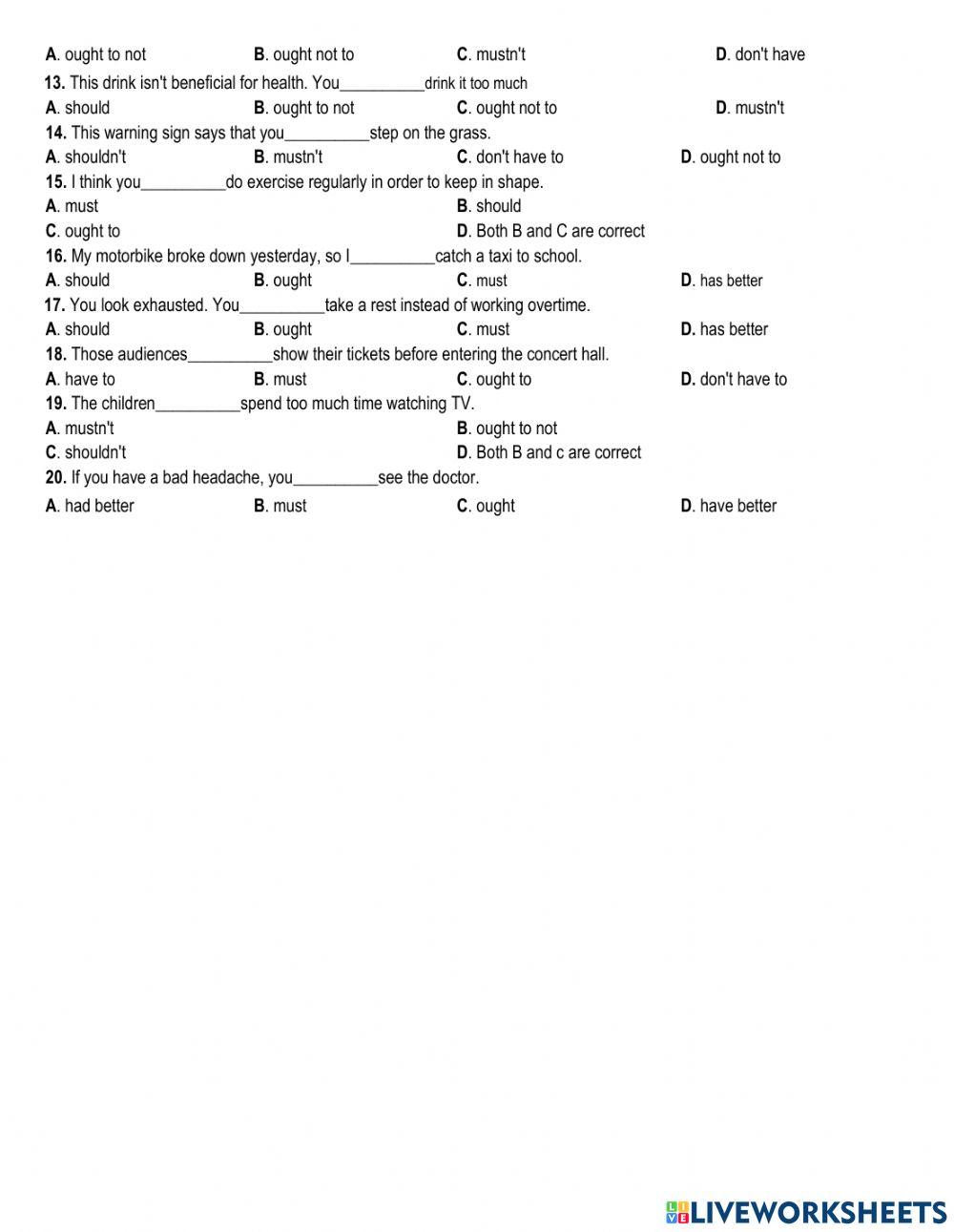 Unit 1: Generation gap - Grammar