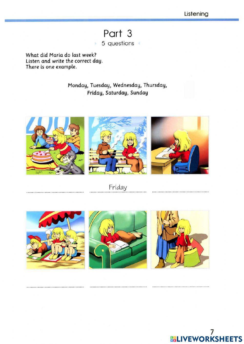 YLE-Movers Listening Exam 1