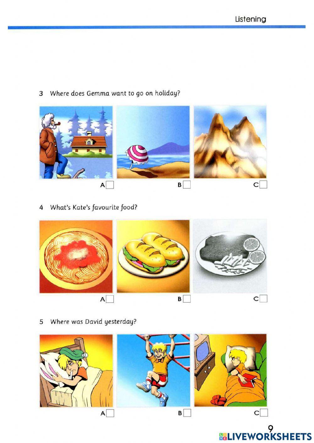 YLE-Movers Listening Exam 1