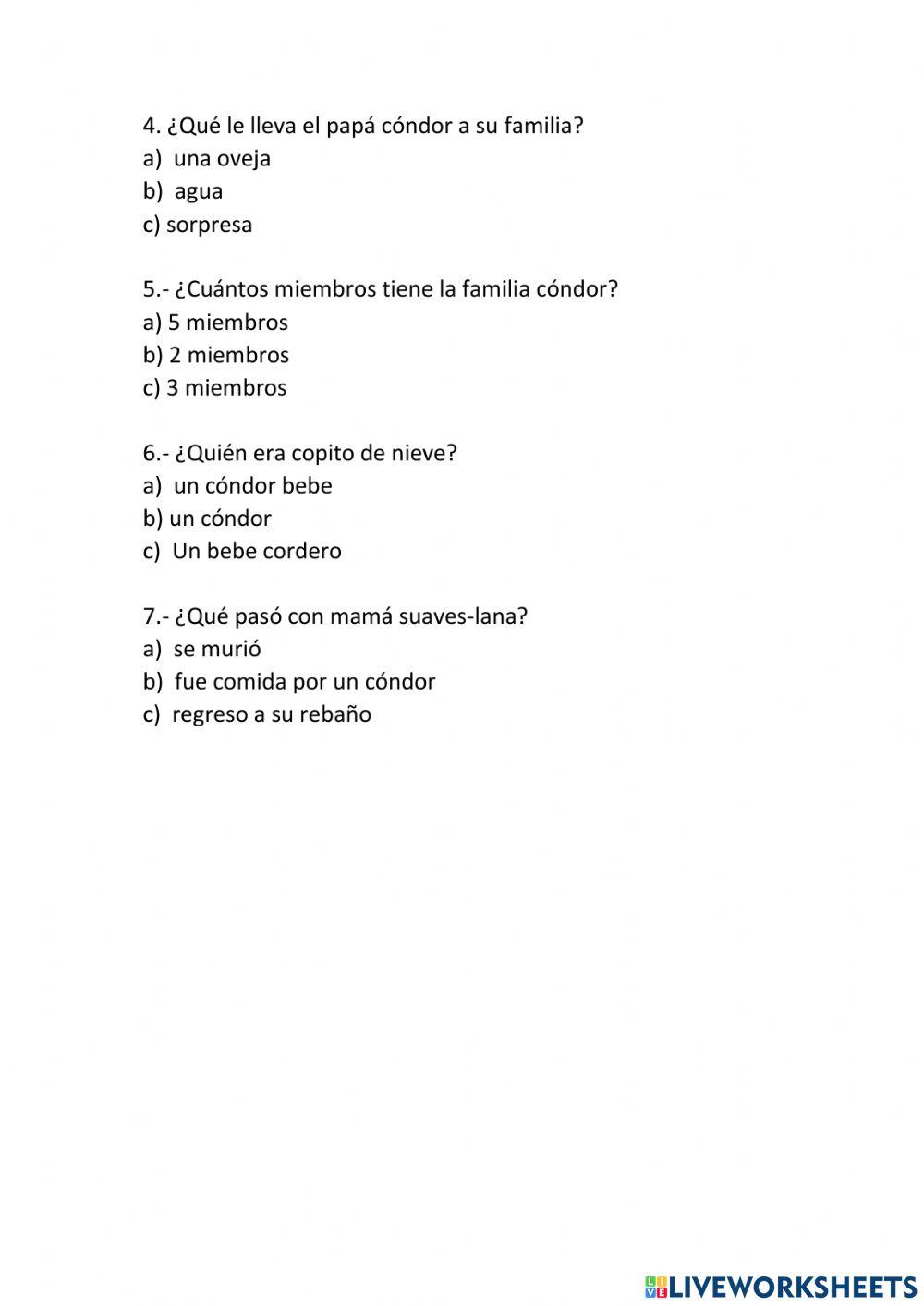 Comprensión lectora-1er grado