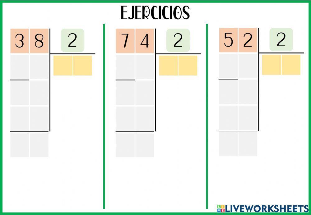Ejercicios de divisón