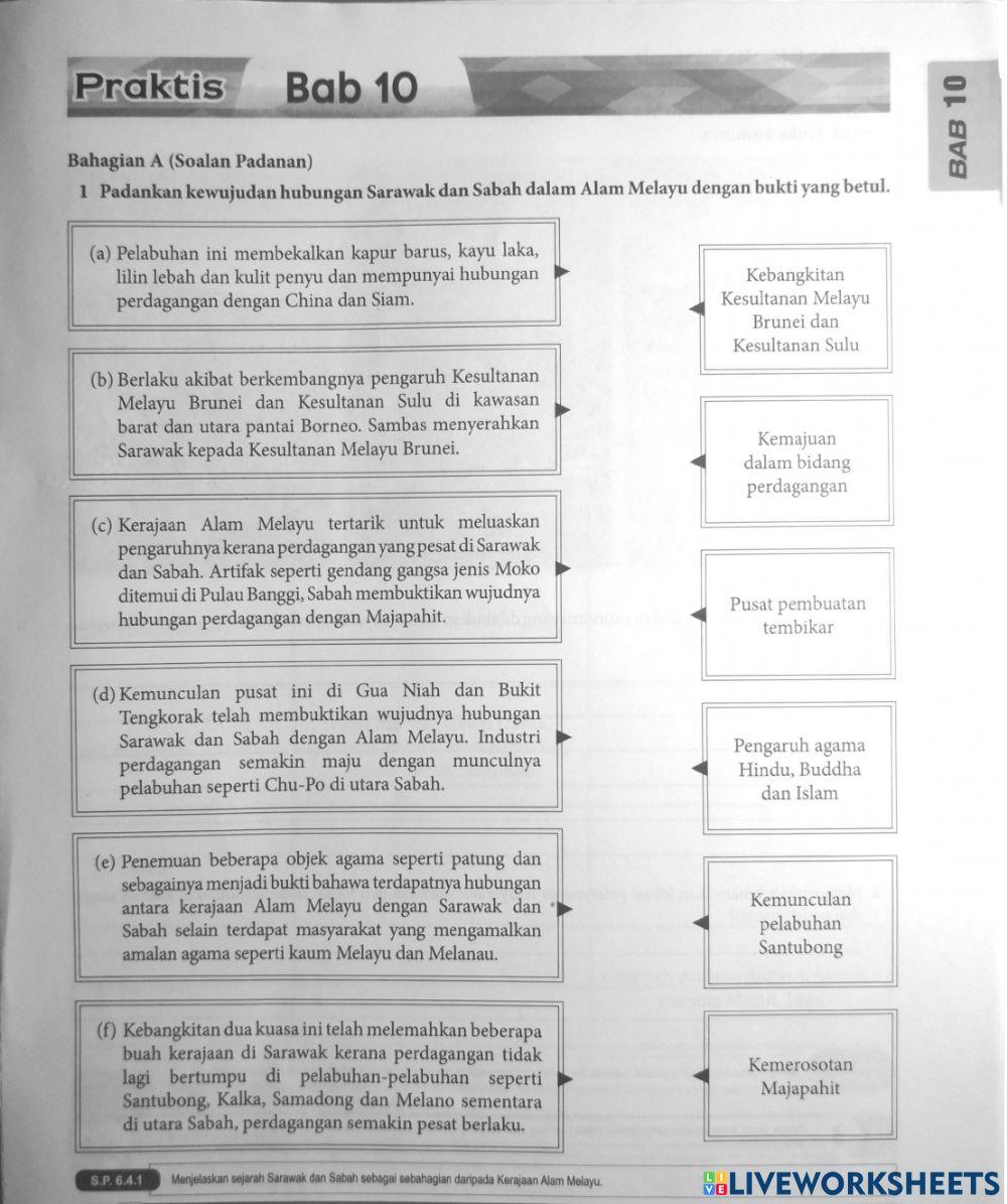 Sejarah Tingkatan 2 Bab 10 Sarawak & Sabah