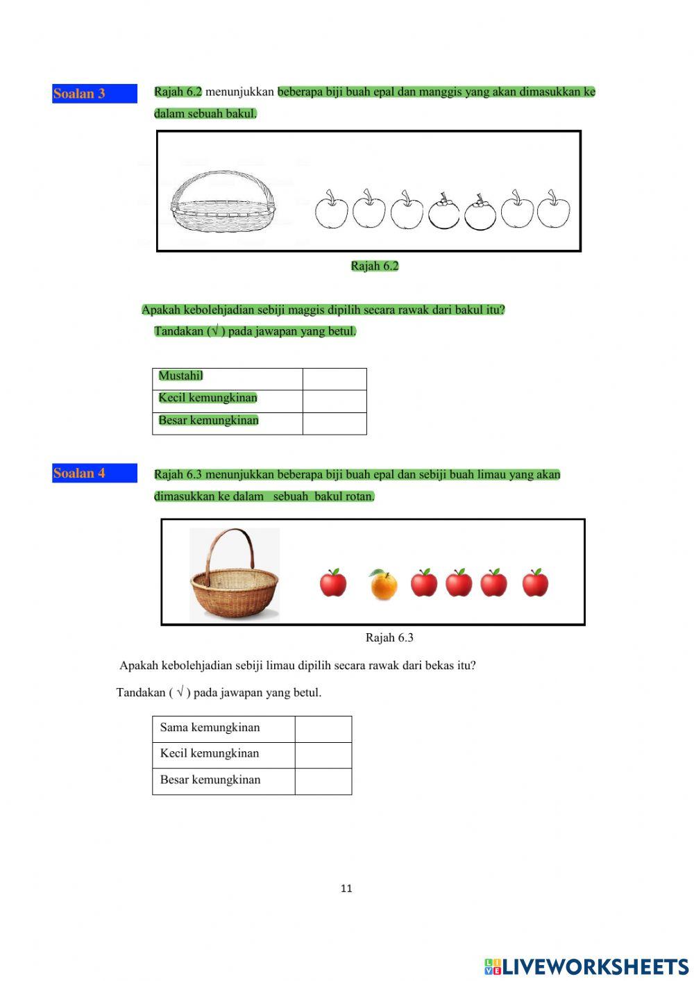 Kebolehjadian Tahun 6