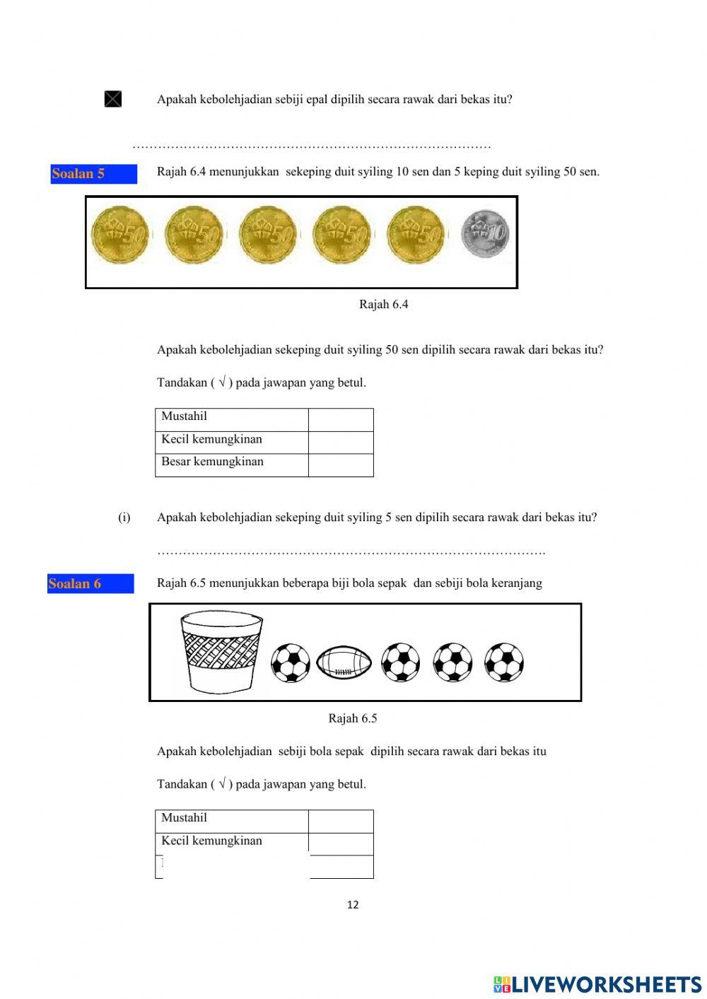 Kebolehjadian Tahun 6