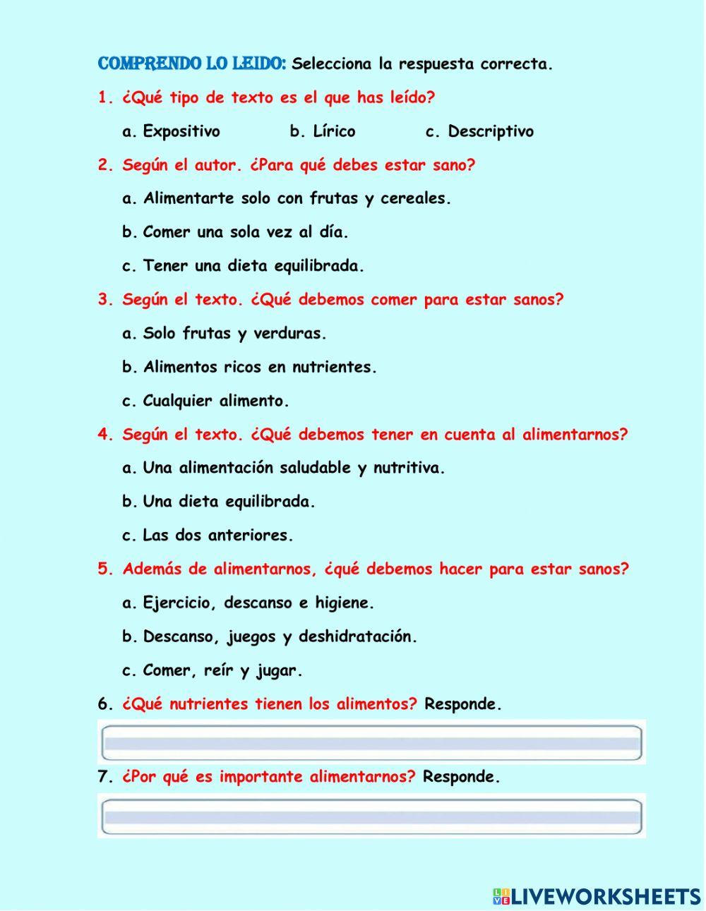 Poema Para estar sanos