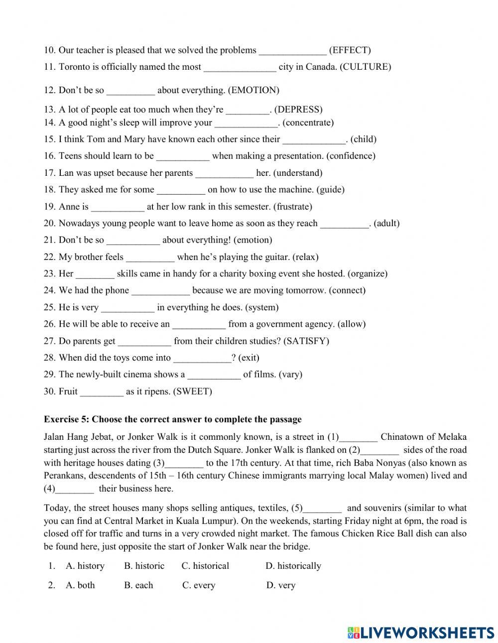 Tiếng anh 9 review u4-5