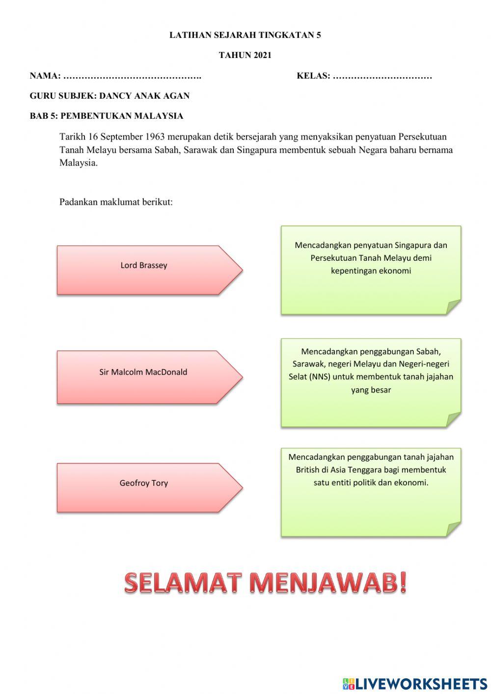 Sejarah t5 bab 5 pembentukan malaysia
