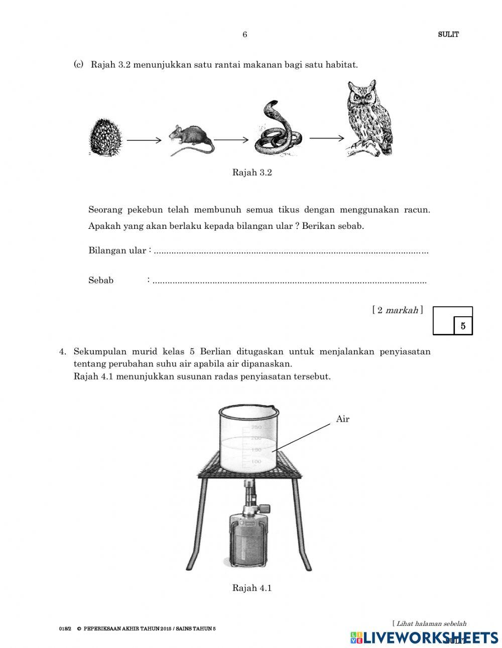 Soalan Kertas 2 Tahun 5