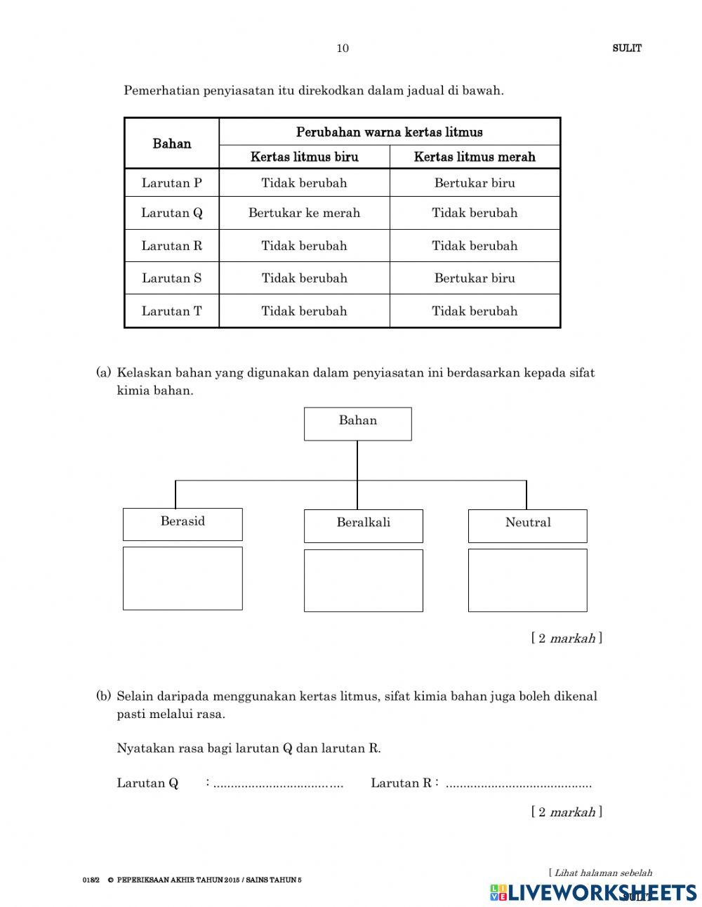 Soalan Kertas 2 Tahun 5