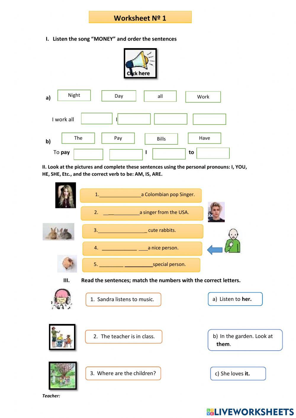 Worksheet interactive worksheet | Live Worksheets