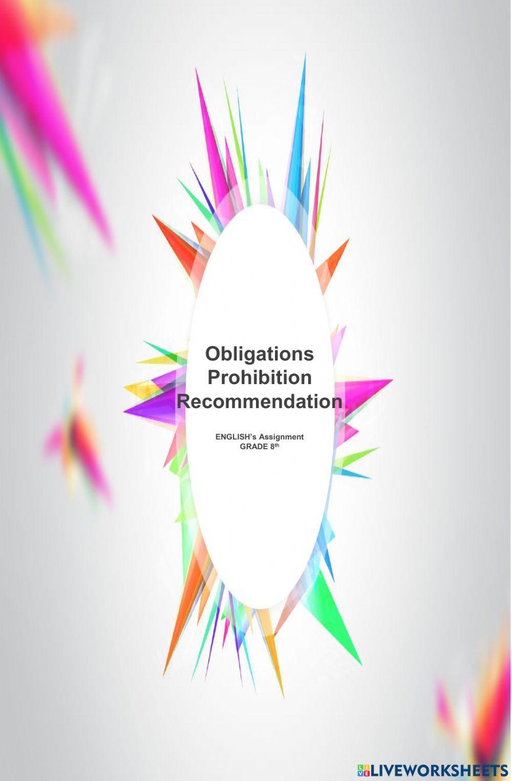 Exercise 2: Must, Should & Have to