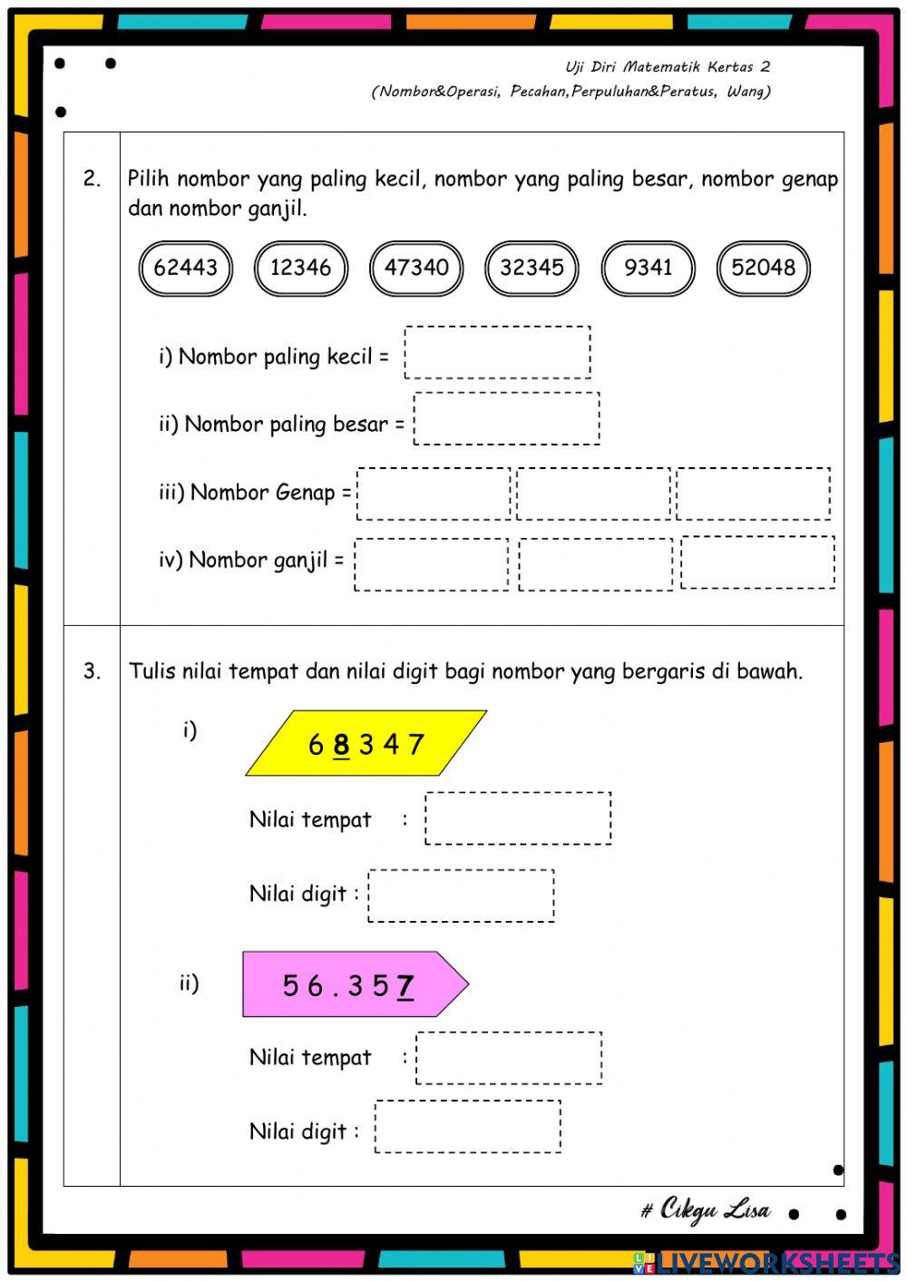 Uji Diri matematik kertas 2