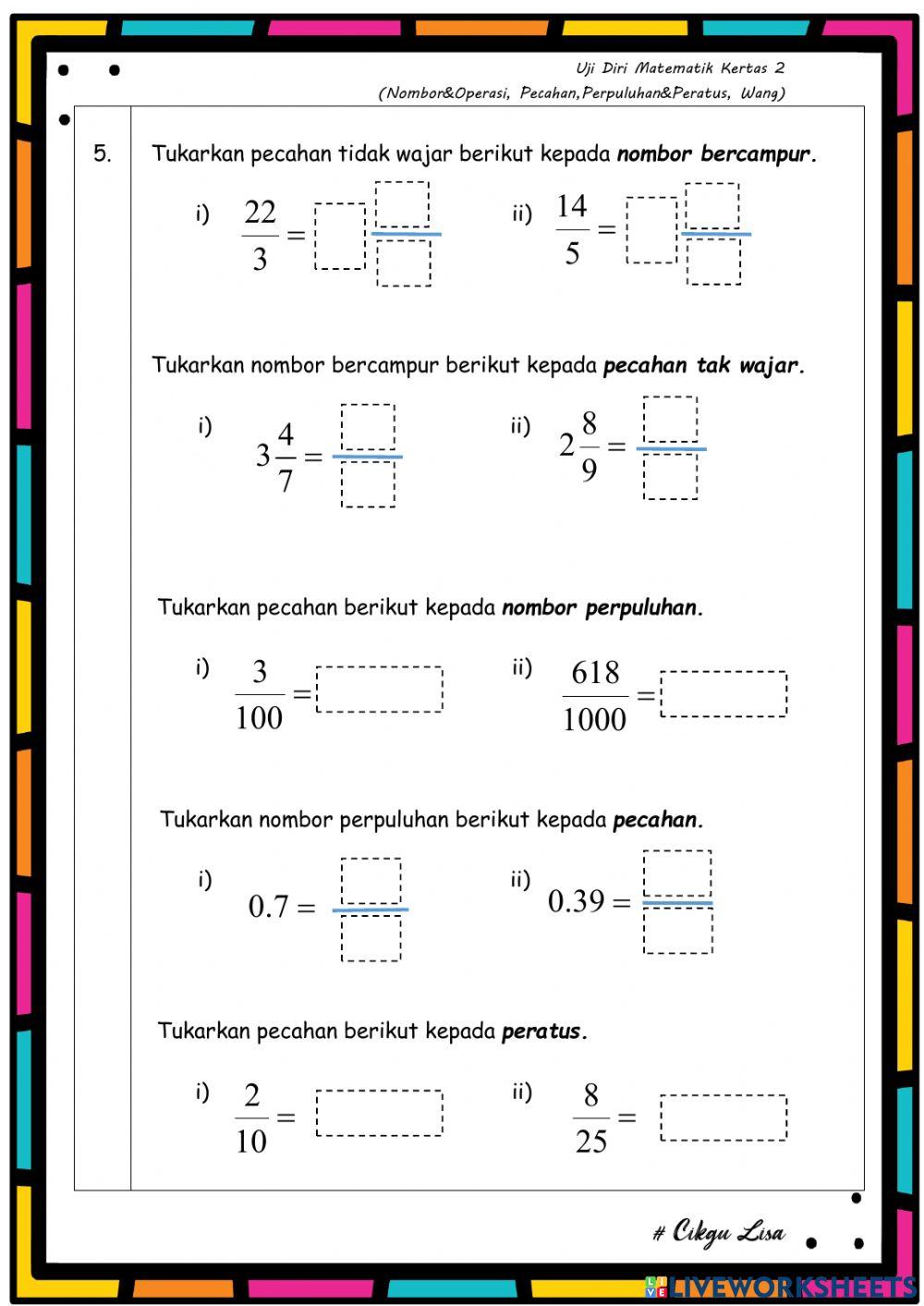 Uji Diri matematik kertas 2
