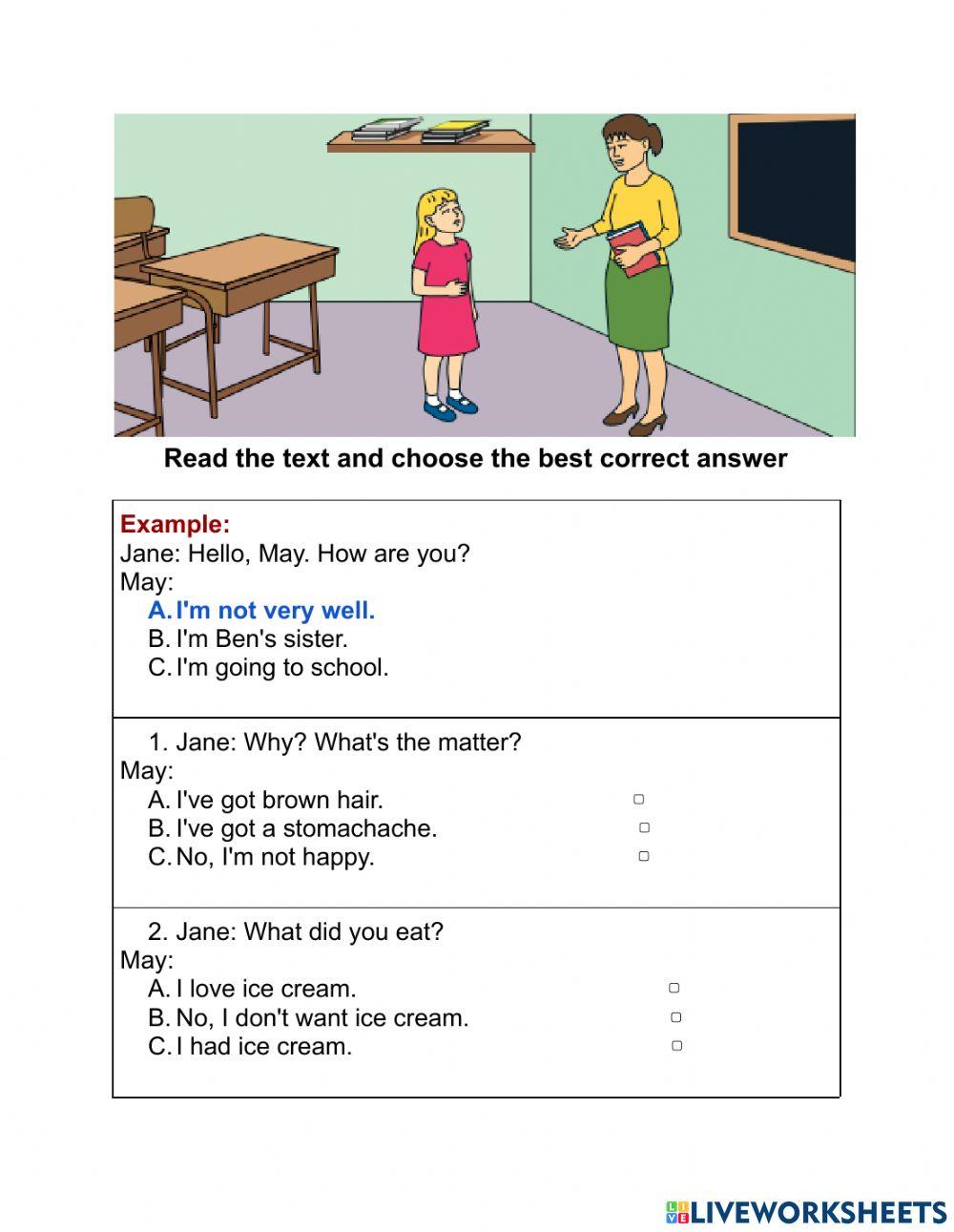 MOVERS R&W Part 2 - Test 2+