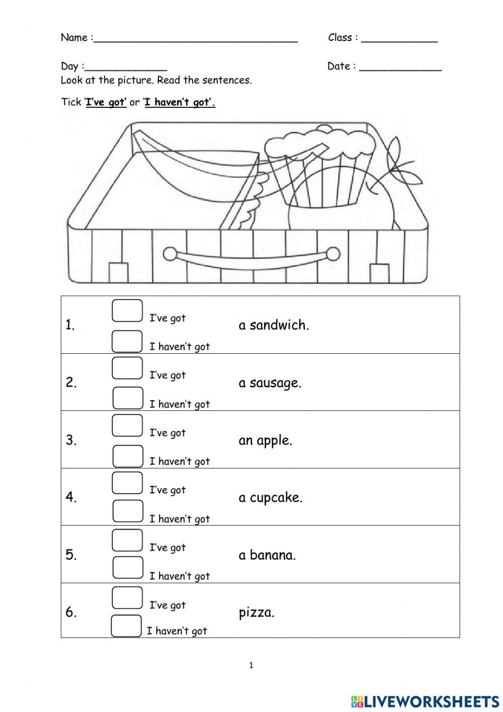 I've got - I haven't got